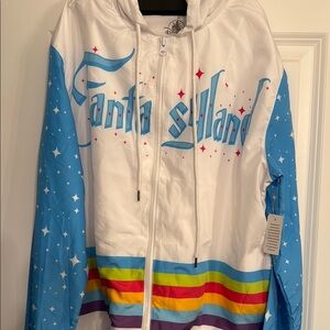 Walt Disney Parks Disneyland Fantasyland Windbreaker Zip Up Spring Jacket Small